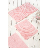 Набор ковриков для ванной Alessa 50x60 см + 60х100 см Волна розовая