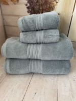 Набір махрових рушників Туреччина 52×77 см із 2-х штук, 80х150 см із 2-х штук, модель 6