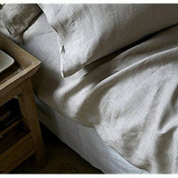 Простынь на резинке Lintex лен с хлопком 60x120x20 см