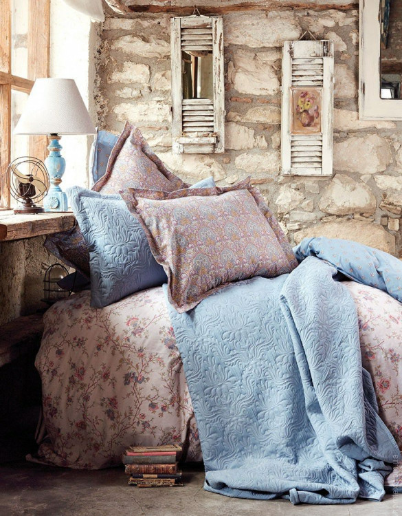 Постельное белье Karaca Home Patara mavi евро
