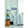 Набор постельное белье с пледом и покрывалом Karaca Home Positano mavi 2020-2 голубой евро