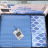 Комплект постельного белья с вафельным покрывалом Ранфорс 200*240 Pike Set (ТМ IPEXI) в сумке, голубой