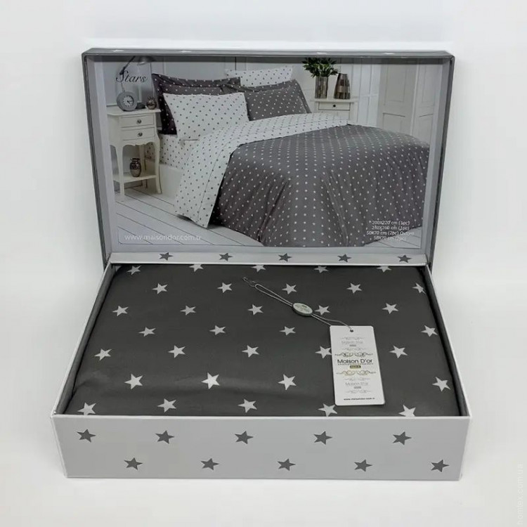 Постільна білизна Maison D'or STARS beige (бежева) євро