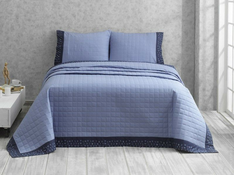 Покрывало хлопковое Marie Claire Jolly Blue 180x250 см