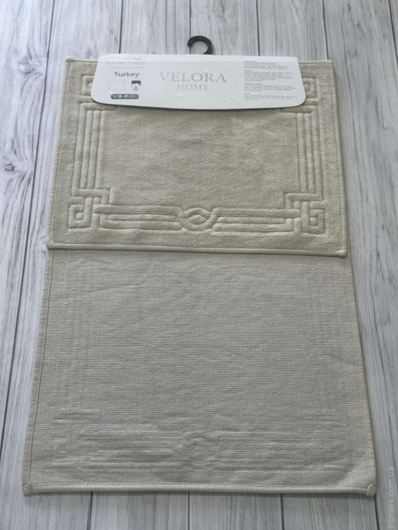 Набор ковриков для ванной Velora Home 50x60 см + 60x100 см, модель V17 бежевые