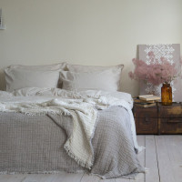 Муслинове покривало La Modno Fancy Simply Taupe 220x240 см