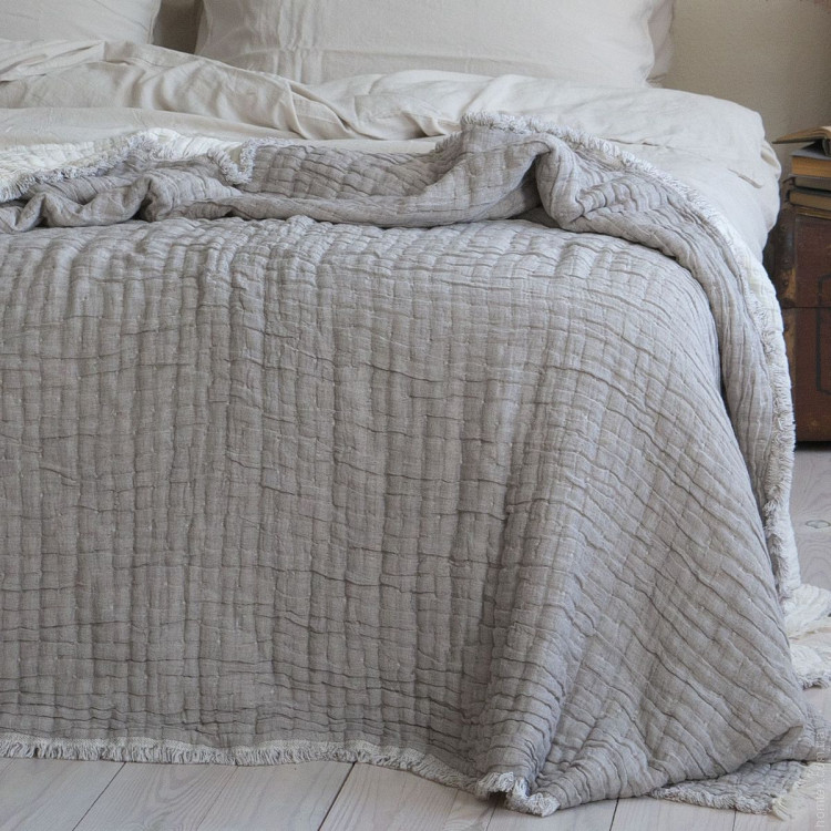 Муслинове покривало La Modno Fancy Simply Taupe 220x240 см
