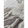 Набор постельное белье с пледом и покрывалом Karaca Home Camilla antrasit 2020-2 серый евро 