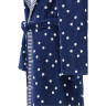 Халат женский Cawo Textil 5313 blue/white с капюшоном 