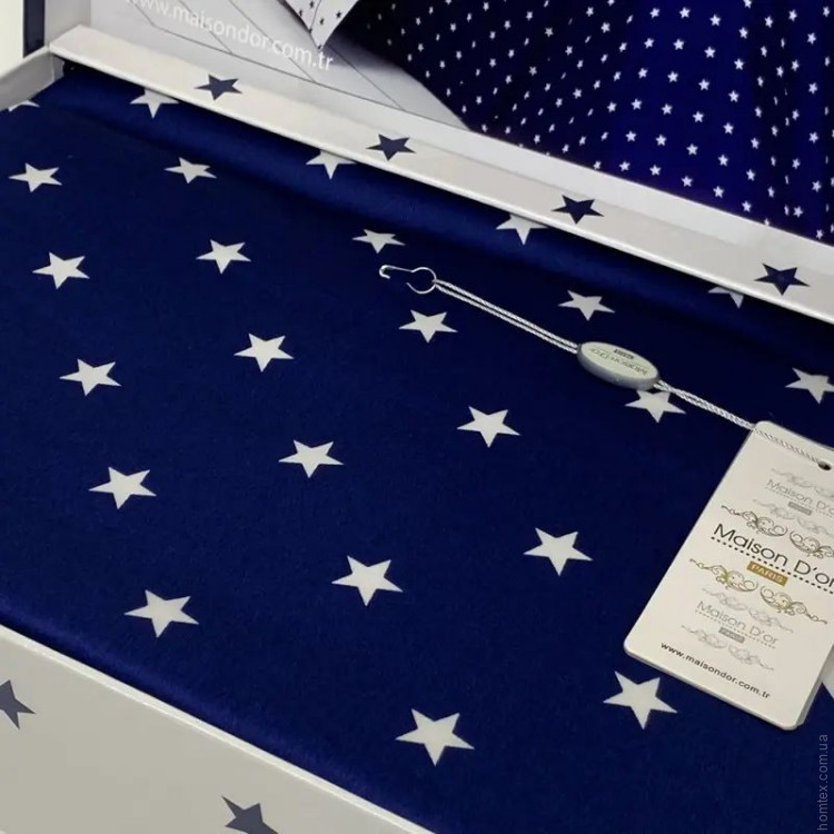 Постільна білизна Maison D'or STARS NAVY (темно-синя) євро