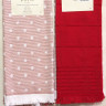 Набор полотенец PAVIA Горошек белый с красными полосками (бордо) 50x75 см - 2 шт 