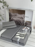 Постельное белье Romeo Home Viars серый сатин евро