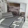 Постельное белье Romeo Home Viars серый сатин евро