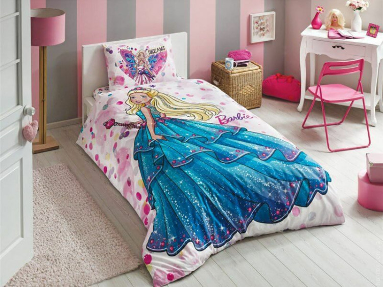 Постельное белье TAC Barbie Dream детский (простынь 180х260 см)