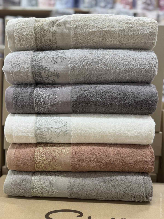 Набір махрових рушників Sikel Bamboo 50х90 см із 6-ти шт, модель 4