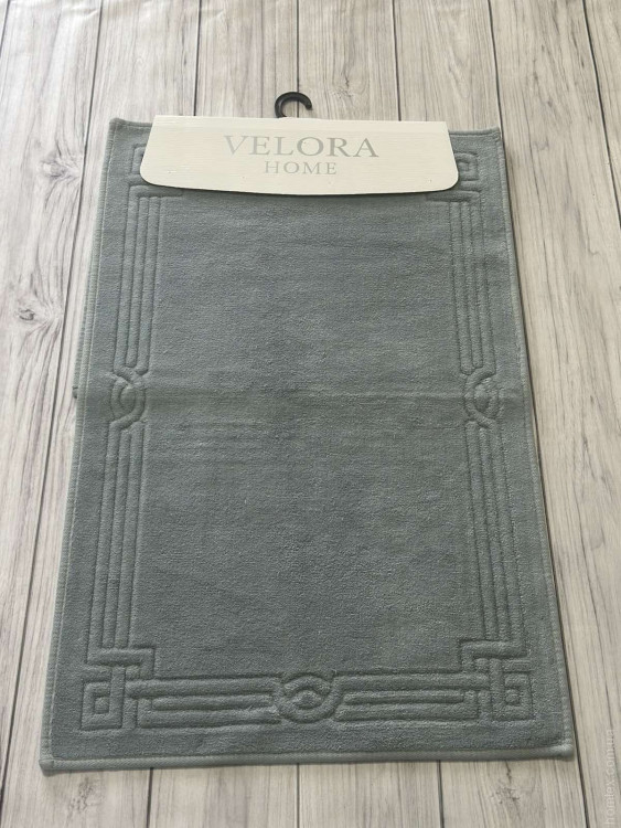 Набір килимків для ванної Velora Home 50x60 см + 60x100 см модель V17 сірі Набір килимків для ванної Velora Home 50x60 см + 60x100 см модель V17 сірі