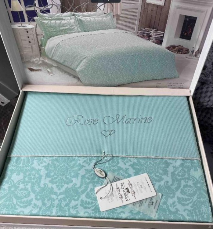 Постільна білизна Maison Dor ROSE MARINE MINT євро