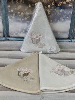 Набор круглых махровых полотенец для кухни Pupilla Bernini 70х70 см, модель 3