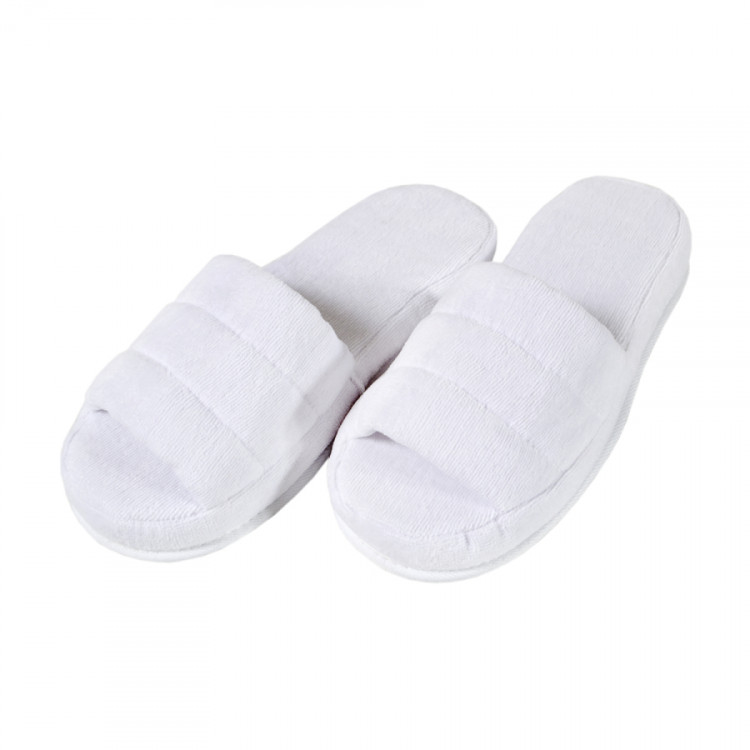 Тапочки велюровые Lotus White открытый носок (41-45)