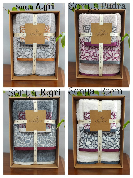 Набор полотенец La Maison Sonya a. gri из 3 шт. 30х50 см+ 50х90 см +70x140 см Набор полотенец La Maison Sonya k. gri из 3 шт. 30х50 см+ 50х90 см +70x140 см