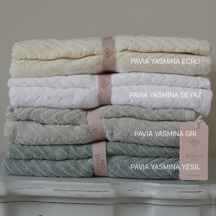 Набор махровых полотенец Pavia Yasmina Yesil из 2шт. - 50x85см+70x140см