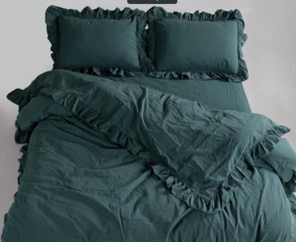 Постельное белье Limasso Dark green Exclusive евро
