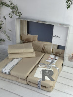 Постельное белье Romeo Home Kleks бежевый сатин евро