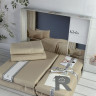 Постельное белье Romeo Home Kleks бежевый сатин евро