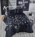 Покривало стьобане бавовняне Club Cotton Musicol 180x240 см з наволочкою