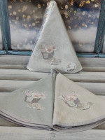 Набор круглых махровых полотенец для кухни Pupilla Bernini 70х70 см, модель 4