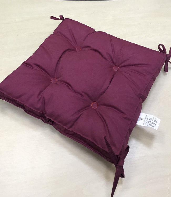 Подушка для стула Vende Classic с завязками 40x40x5 см лиловый