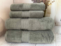 Набір махрових рушників Туреччина 50×80 см із 2-х штук, 75х145 см із 2-х штук, модель 1