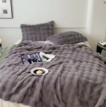 Плед - Покрывало Home Textile Sable 200x230 см с искусственного меха светло-серое
