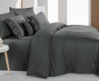 Постільна білизна Sarev Monochrome dark gray сатин люкс сімейний