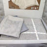 Набор постельное белье с покрывалом Estima Afrodit с французским кружевом серый евро