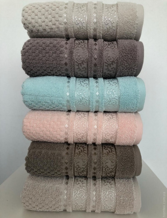 Набір махрових рушників Cestepe Cotton Jacquard Senfony з 6 штук 70х140 см
