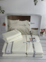 Постельное белье Romeo Home Spew молочный сатин евро