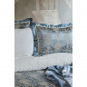 Набор постельное белье с пледом и покрывалом  Karaca Home Trella mavi синий евро 