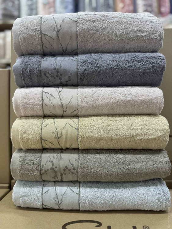 Набір махрових рушників Sikel Bamboo 50х90 см із 6-ти шт, модель 6