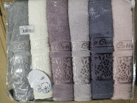 Набор махровых полотенец Cestepe VIP Cotton Vx09 из 6 штук 50х90 см