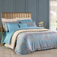 Постельное белье Sarev Athena V1 mavi сатин жаккард евро Постельное белье Sarev Athena V1 mavi сатин жаккард евро