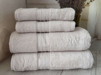 Набір махрових рушників Туреччина 50×80 см із 2-х штук, 75х145 см із 2-х штук, модель 2