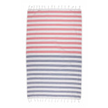 Полотенце Barine Pestemal Herringbone Pier Navy-Red 96x180 см