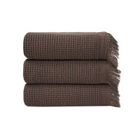 Полотенце Lotus Home Rius dark brown темно-коричневое 50х100 см