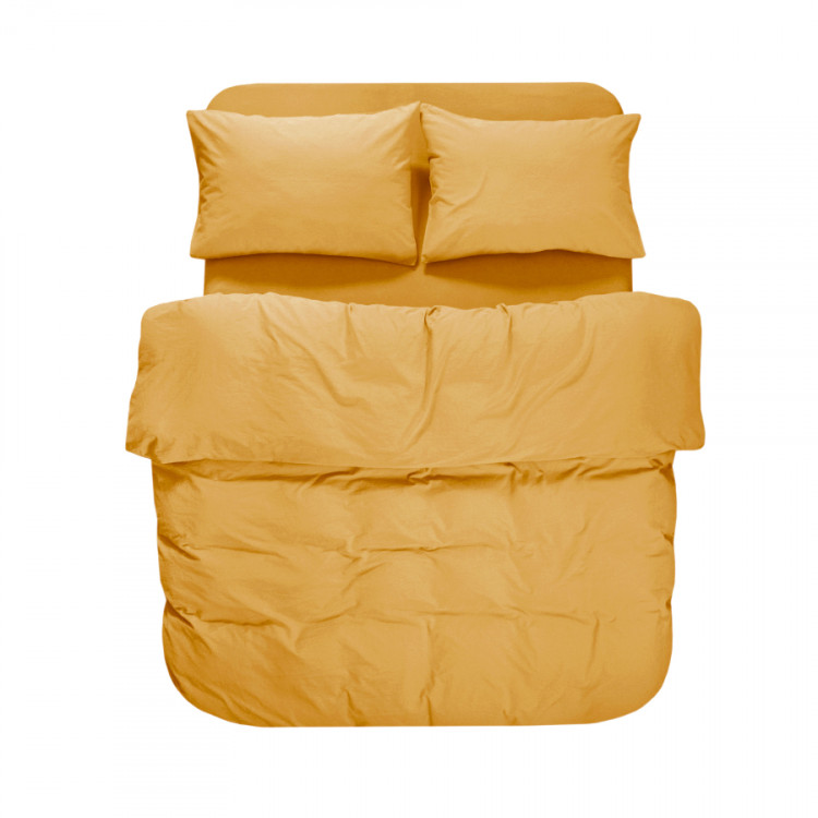 Постільна білизна Lotus Home Washed cotton Kansas жовтий євро