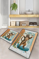 Набір килимків для ванної кімнати Chilai Home Tame your tiger 60x100 см + 50x60 см 