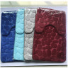 Набор ковриков для ванной с эффектом памяти Homytex из 2-х шт. 50x80 см + 50x40 см Камни голубой