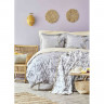 Набор постельное белье с покрывалом Karaca Home Veronica gri 2020-1 серый евро