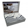 Набір рушників Maison D'or LOWES WHITE GREY з 3-х шт (30x50 см, 50x100 см, 85x150 см)