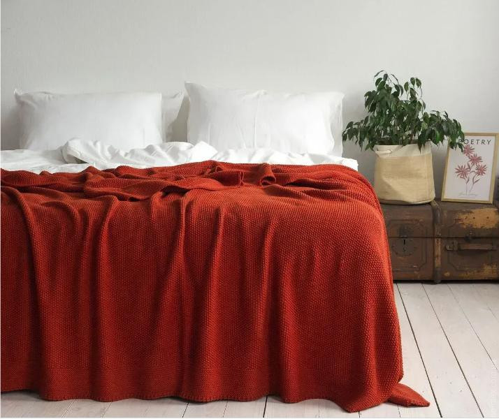 Плед - Покрывало La Modno Corn TerraCotta 170х240 см Плед - Покрывало La Modno Corn TerraCotta 170х240 см
